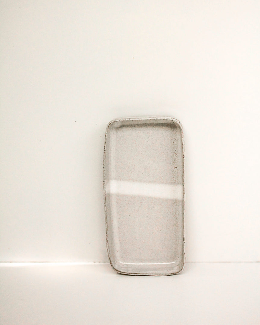 rectangular server ~ speckled grey