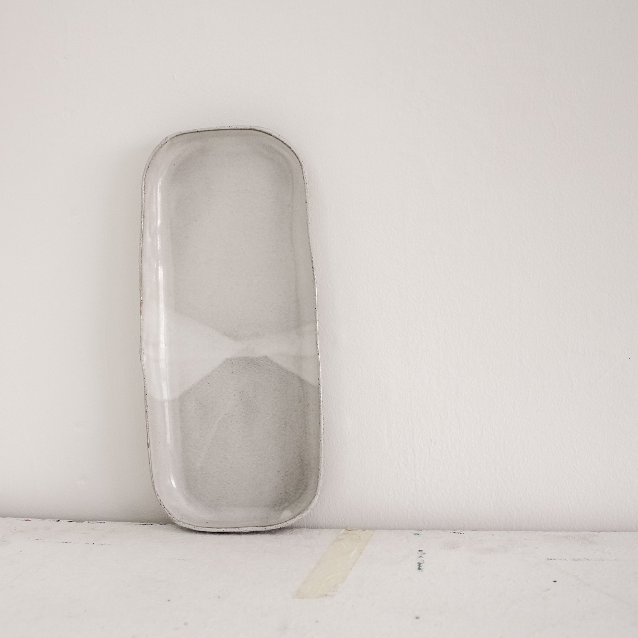 long rectangular server ~ speckled grey – table ceramics