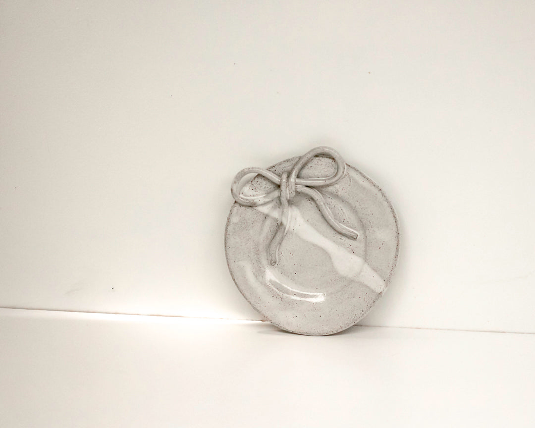 bow plate ~ speckled grey #2
