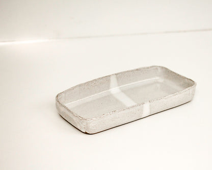 rectangular server ~ speckled grey