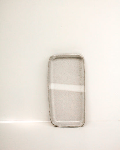 rectangular server ~ speckled grey