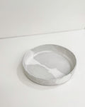 handmade pottery serving dish ~ speckled grey