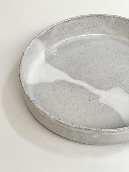 serving dish ~ speckled grey