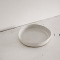 handmade pottery serving dish ~ speckled white