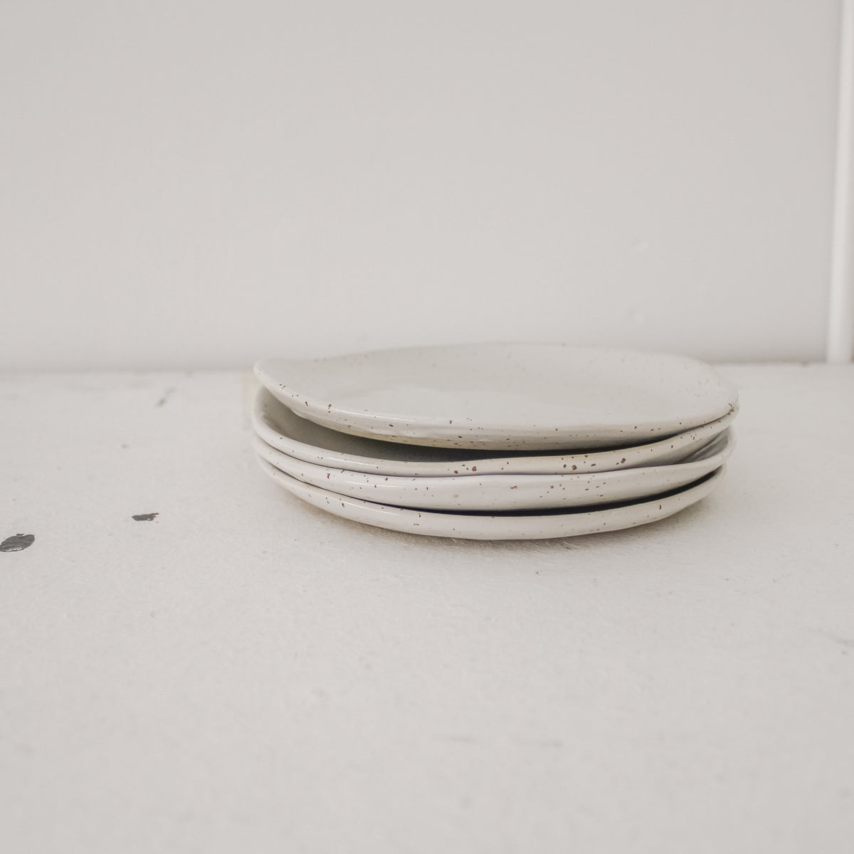 Side Plate ~ Speckled White