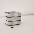 little square trinket dish ~ speckled grey